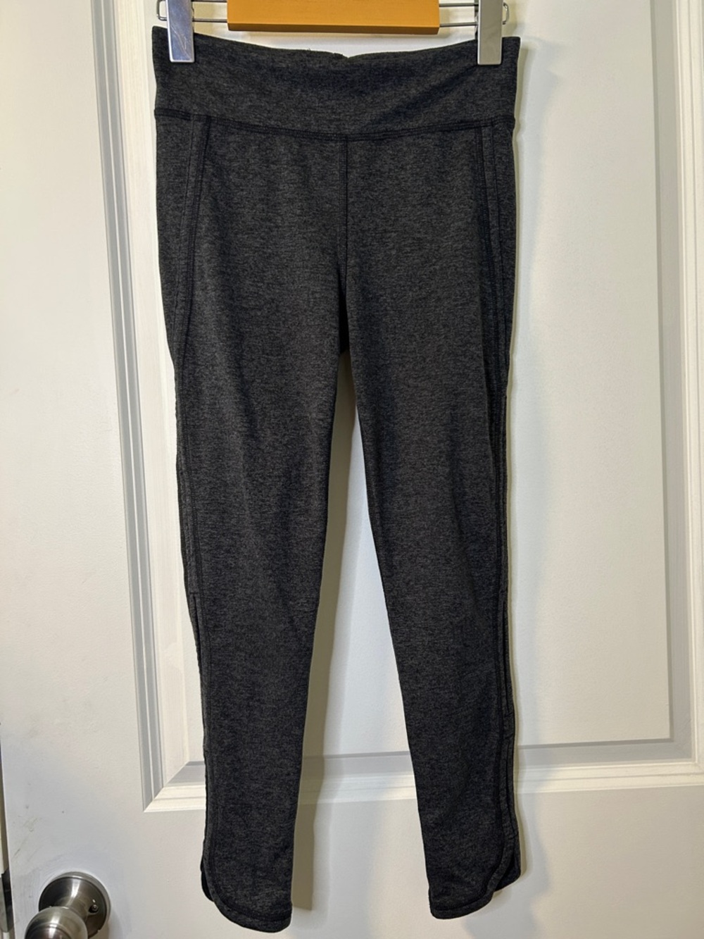 120. FP Movement by Free People Charcoal Seam-Detail Leggings